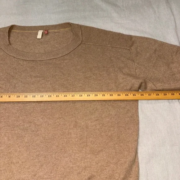 Pilcro Beige Tan 100% Cashmere Scoop Neck Sweater Womens XL - Picture 4 of 9